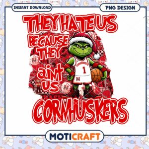 Grinch Inspired Cornhuskers Basketball PNG Design Download Grinch Inspired Cornhuskers Basketball PNG Design Download
