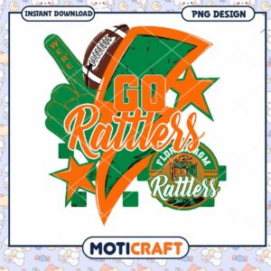 Go Rattlers Football Team PNG Instant Download Design