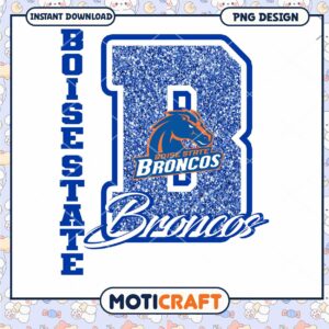 Boise State Broncos Glitter PNG Instant Download Design