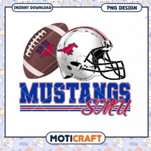 Mustangs Football PNG Design for Instant Download