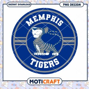 Memphis Tigers Logo PNG Design Instant Download Art