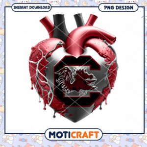 Heart Design PNG for South Carolina Fans Instant Download