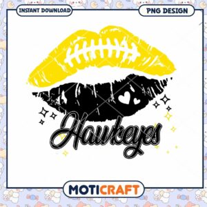 Hawkeyes Kiss PNG Football Art for Sports Lovers