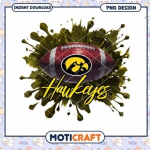 Hawkeyes Football Splash Design Instant Download PNG