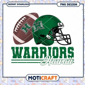 Hawaii Warriors Football PNG Instant Download Design