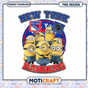 Minions New York Rangers Hockey PNG Design Download Minions New York Rangers Hockey PNG Design Download