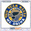 St Louis Blues This Team Makes Me Drink PNG Design