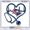 Columbus Blue Jackets Heartbeat PNG Design Download