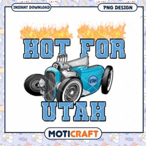Hot for Utah Retro Car Design PNG Download Hot for Utah Retro Car Design PNG Download