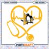 Heartbeat Hockey Penguin PNG Design for Sports Fans 1 Heartbeat Hockey Penguin PNG Design for Sports Fans