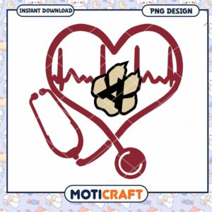 Heartbeats and Stethoscope Medical Design PNG Download