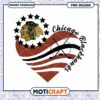 Chicago Blackhawks Heart Design PNG Instant Download