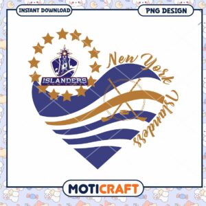 New York Islanders Heart Design PNG Download