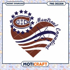 Montreal Canadiens Heart PNG Design Instant Download