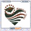 Minnesota Wild Heart Graphic PNG Design Download