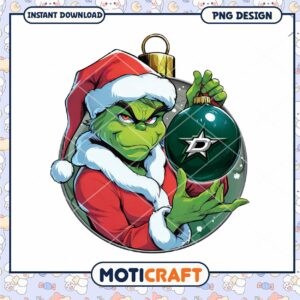 Grinch PNG Design Christmas Ornament Downloadable