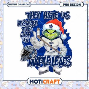 Grinch Hockey Toronto Maple Leafs PNG Design Download
