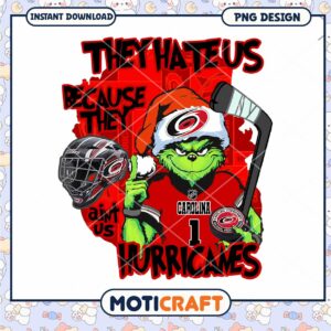Carolina Hurricanes Grinch PNG Hockey Design Download