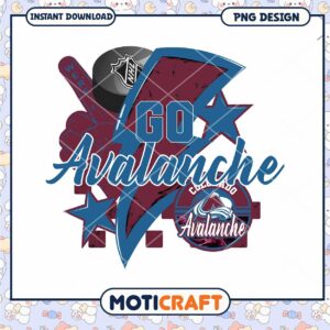 Go Avalanche Hockey Team PNG Design Downloadable Art