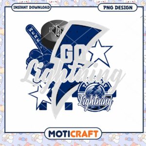 Go Lightning NHL Fan PNG Design Instant Download Go Lightning NHL Fan PNG Design Instant Download