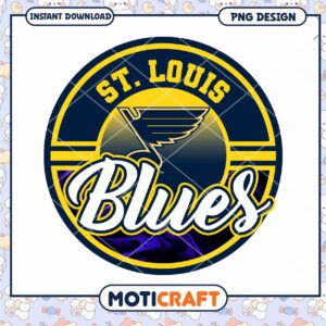 St Louis Blues Vintage Logo PNG Instant Download