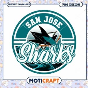 San Jose Sharks PNG Design Instant Download Art