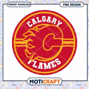 Calgary Flames Team Logo Instant Download PNG Design