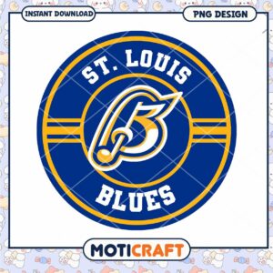 St Louis Blues Logo PNG Instant Download Design