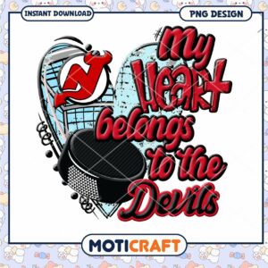 New Jersey Devils Heart PNG Sublimation Design New Jersey Devils Heart PNG Sublimation Design
