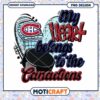 Canadiens Hockey Heart PNG Design