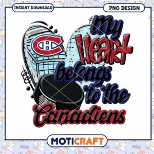 Canadiens Hockey Heart PNG Design