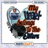 Oilers Hockey Heart PNG Sublimation