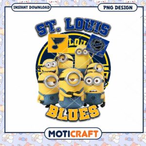 Minions St Louis Blues PNG Sublimation