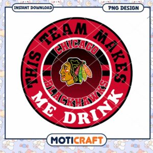Chicago Blackhawks PNG Drink Design