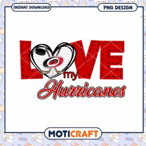 Carolina Hurricanes Love PNG Design