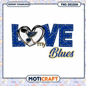 Love My Blues Hockey PNG Design