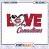Love My Canadiens PNG Design