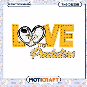 Nashville Predators Love PNG Design