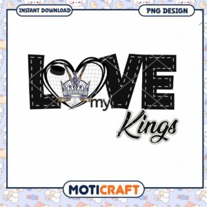 Love My Kings Hockey PNG Design