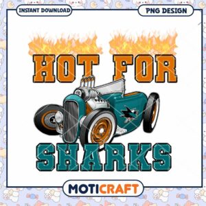 Hot For Sharks PNG Design