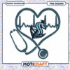Heart Stethoscope PNG Design Instant Download