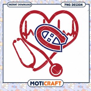 Montreal Canadiens Heartbeat PNG Design