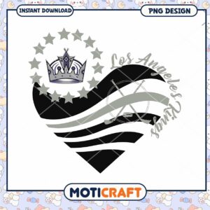 Los Angeles Kings Heart PNG Design