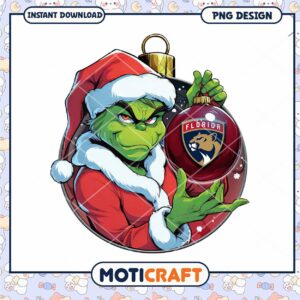 Grinch Florida Panthers Christmas Ornament PNG Grinch Florida Panthers Christmas Ornament PNG