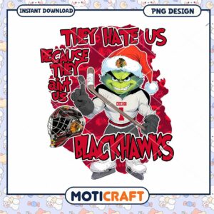 Grinch Chicago Blackhawks PNG Sublimation