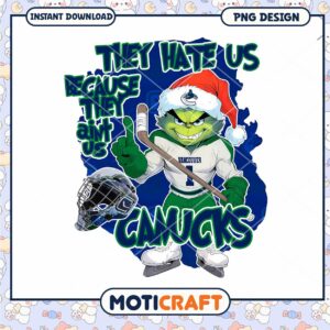Grinch Canucks Hockey PNG Sublimation