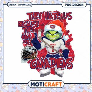 Grinch Canadiens Hockey PNG Design
