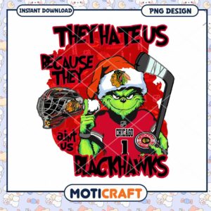 Grinch Chicago Blackhawks PNG Sublimation Design