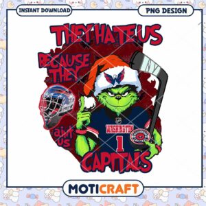 Grinch Washington Capitals PNG Sublimation