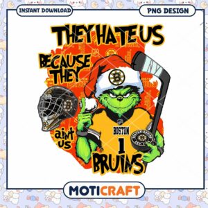 Grinch Boston Bruins PNG Sublimation